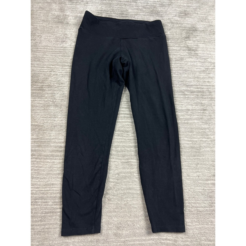 Express Leggings Womens Medium Black High Rise Cotton Blend Stretch Athleisure